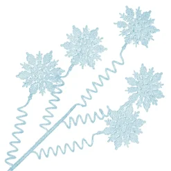 SPRAY SNOWFLAKE FROSTED 25.5″ BABY BLUE GLITTER | SEQUINS