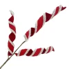 SPRAY SWIRL VELVET 31.5″ RED W/LACE TRIM