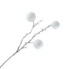 SPRAY TWIG 20.5″ FLOCKED BRANCH W/ 3 SNOWBALLS