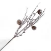 SPRAY TWIG 16″ W/ PINE CONE FLOCKED