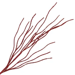 SPRAY TWIGS BEADED 29.5″ RED GLITTER | FOAM