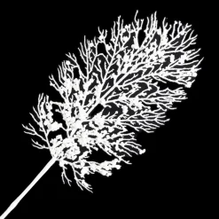 STEM CEDAR 28″ WHITE FLOCKED W/ SNOW