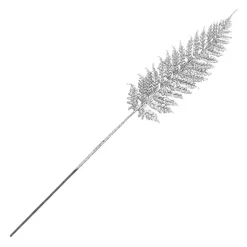 STEM FERN LEAF 32″ SILVER GLITTER
