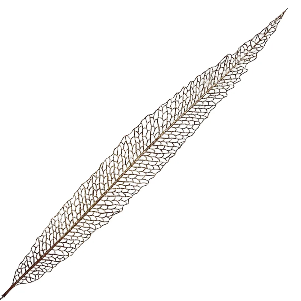 STEM LEAF ELONGATED HOLLOW 40″ COPPER GLITTER