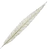 STEM LEAF ELONGATED HOLLOW 40″ CHAMPAGNE GLITTER