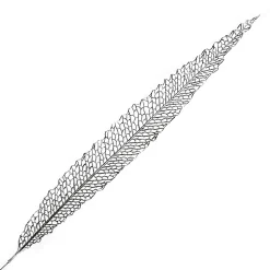 STEM LEAF ELONGATED HOLLOW 40″ SILVER GLITTER