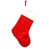 STOCKING 20″ RED FAUX FUR CUFF