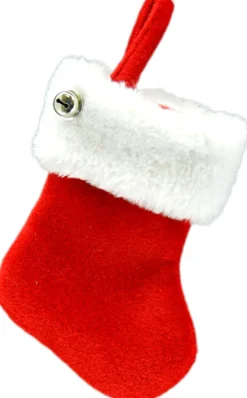 STOCKING MINI 6″ RED W/ BELL
