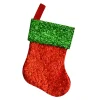 STOCKING MINI 6″ RED/GREEN METALLIC