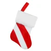 STOCKING MINI 6″ RED/WHITE VELVET & FLEECE W/ FAUX FUR CUFF