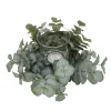 TABLE DECOR W/ VASECANDLE HOLDER 14″ EUCALYPTUS