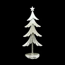 TABLE TOP TREE 15.75″ METAL W/ WHT & CHAMP GLTR