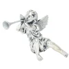 TABLETOP CHERUB 13.5″X9.5″ ANTIQUE SILVER W/GLITTER