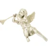 TABLETOP CHERUB 13.5″X9.5″ CHAMPAGNE W/GLITTER