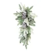 TEARDROP PINE 30″ FLOCKED W/ NEEDLE PINE & PINE CONES