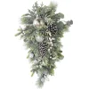 TEARDROP PINE FROSTED 30″ MIXED PINE W/ EUCALYPTUS, BLACK BERRIES & PINE CONES