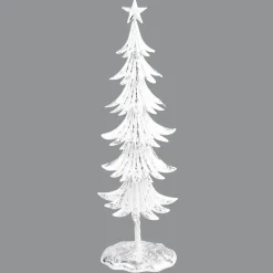 TREE 24″ WHITE METAL W/ SILVER FOIL