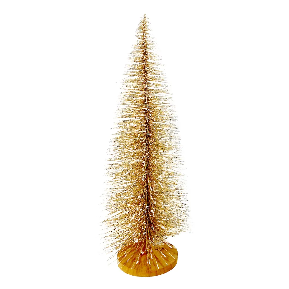 TREE BOTTLE BRUSH CHAMP. GLTR. 24″ W/ SNOW TIP