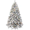 TREE FLOCKED ALASKA PINE 7’/1183T 450-LED WARM WHITE LIGHTS