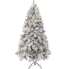 TREE FLOCKED ALASKA PINE 5’/549T 230-LED WARM WHITE LIGHTS