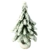 TREE FLOCKED ALPINE 8″ W/ WOODEN BASE