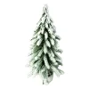 TREE FLOCKED ALPINE 13″ W/ WOODEN BASE