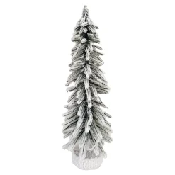 TREE FLOCKED ALPINE 22″ W/ WOOD BASE