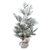TREE FLOCKED MIXED PINE 20″ W/ BURLAP BASE