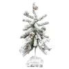 TREE FLOCKED PVC ALPINE 20″ W/ PINE CONES & BASE