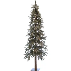 TREE FROSTED ALPINE 6′ 878T W/PINE CONES
