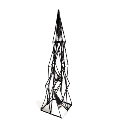 TREE GEOMETRIC MIRROR | WIRE 15.5″ BLACK WITH MIRROR