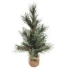 TREE NAT./ BERRY HARD NEEDLE PINE 16″ FROSTED W/ RED BERRIES