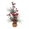 TREE NAT. NEEDLE PINE 16″ W/ PINE CONES & BURLAP BASE