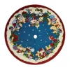 TREE SKIRT 52″ BLUE TAPESTRY , SNOWMEN & TOYS DESIGN