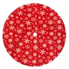 TREE SKIRT 20″ MINI RED/WHITE SNOWFLAKES