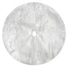 TREE SKIRT 20″ MINI SILVER CRINKLE METALLIC
