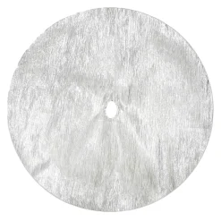 TREE SKIRT 20″ MINI SILVER CRINKLE METALLIC
