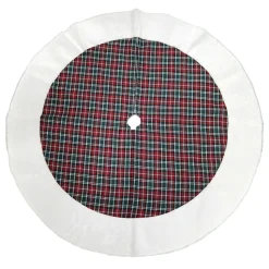 TREE SKIRT 48″ RED/GREEN/WHITE
