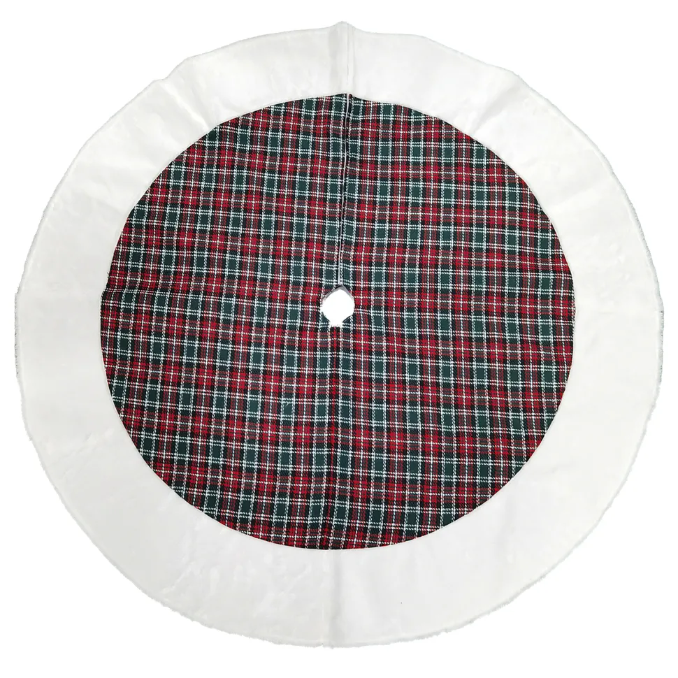 TREE SKIRT 48″ RED/GREEN/WHITE