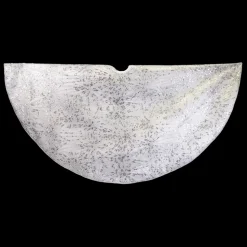 TREE SKIRT 48″ SILVER GLITTER SEQUIN