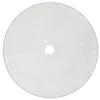 TREE SKIRT 48″ WHITE IRID. CURLY FAUX FUR