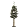 TREE SNOWY ALPINE 4′ 65T MIXED NEEDLES W/ PINE CONES & BIRD HOUSE