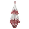 TREE TABLE DECOR 17″ RED/WHITE CANDY CANE W/ SWIRL TOP