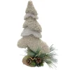 TREE TABLE DECOR SHERPA BEIGE 13.5″x21.5″ W/ PINECONES & NEEDLE PINE