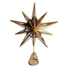 TREE TOP STAR GOLD 12″ HALF CONVEX MIRROR WITH GLITTER