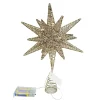 TREE TOP STAR GOLD GLITTER 10″x14″ 3D W/ LED LIGHTS B/O