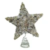 TREE TOP STAR NATURAL ROPE 12″ W/ SNOW FROSTING