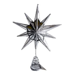 TREE TOP STAR SILVER 12″ HALF CONVEX MIRROR WITH GLITTER