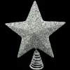 TREE TOP STAR SILVER GLITTER 12″