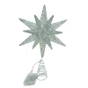 TREE TOP STAR SILVER GLITTER 10″x14″ 3D W/ LED LIGHTS B/O